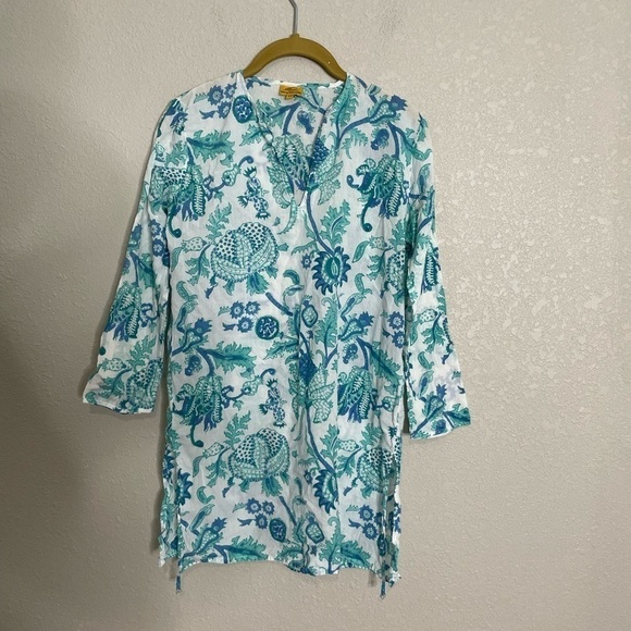 Roberta Roller Rabbit Paisley Tunic XS Cotton Made in India - Picture 6 of 8